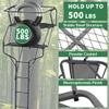 HECASA 2 Person Ladder Stand, 18 Foot Deer Hunting Ladder Climbing Tree Stand, Steel Tree Step with with Mesh Seat and Flip-up Shooting Rail, 500LBS view 3