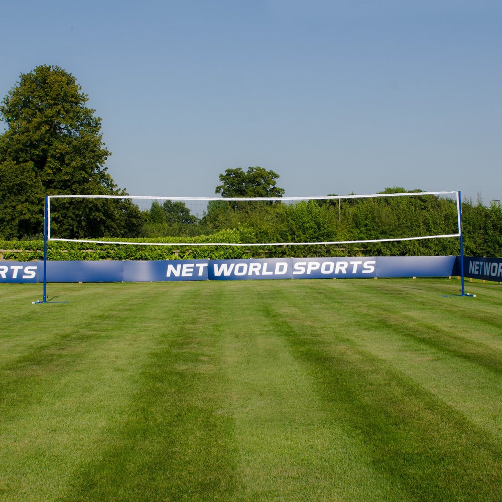 Vermont Procourt Freestanding Badminton/Volleyball Combi Post [Optional Nets]  Portable Steel Poles with Self Weighted Base - Durable Set for Indoor and Outdoor Sports (Posts Only)