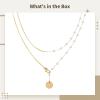 32 Gold Plated Titanium Chain Layered Pearl Necklace For Women, Adjustable With Dainty Pearls, Elegant Choker Pendant For Everyday, Weddings, Special Occasions view 2
