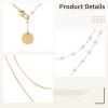32 Gold Plated Titanium Chain Layered Pearl Necklace For Women, Adjustable With Dainty Pearls, Elegant Choker Pendant For Everyday, Weddings, Special Occasions view 4