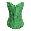 GOKKILRW Womens Corset Tops Sexy Boned Overbust Waist Cincher Bustier Green Underbust Body Shaper Going Out Party Costumes view 1