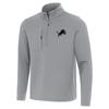 Antigua Men's Gray Detroit Lions Insider Quarter-Zip Jacket view 1