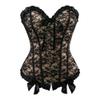 GOKKILRW Womens Corset Tops Sexy Boned Overbust Waist Cincher Bustier Green Underbust Body Shaper Going Out Party Costumes view 2