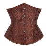 GOKKILRW Underbust Corsets for Women Tummy Control Corsets Waist Trainer Bustier Body Shaper Satin Waist Cincher Sharpewear Coffee view 1