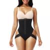 GOKKILRW Tummy Control Shapewear for Women High Waisted Body Shaper Thong Girdles Thigh Slimmer Shapewear Faja Waist Cincher Black view 1