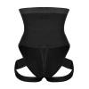 GOKKILRW Tummy Control Shapewear for Women High Waisted Body Shaper Thong Girdles Thigh Slimmer Shapewear Faja Waist Cincher Black view 4