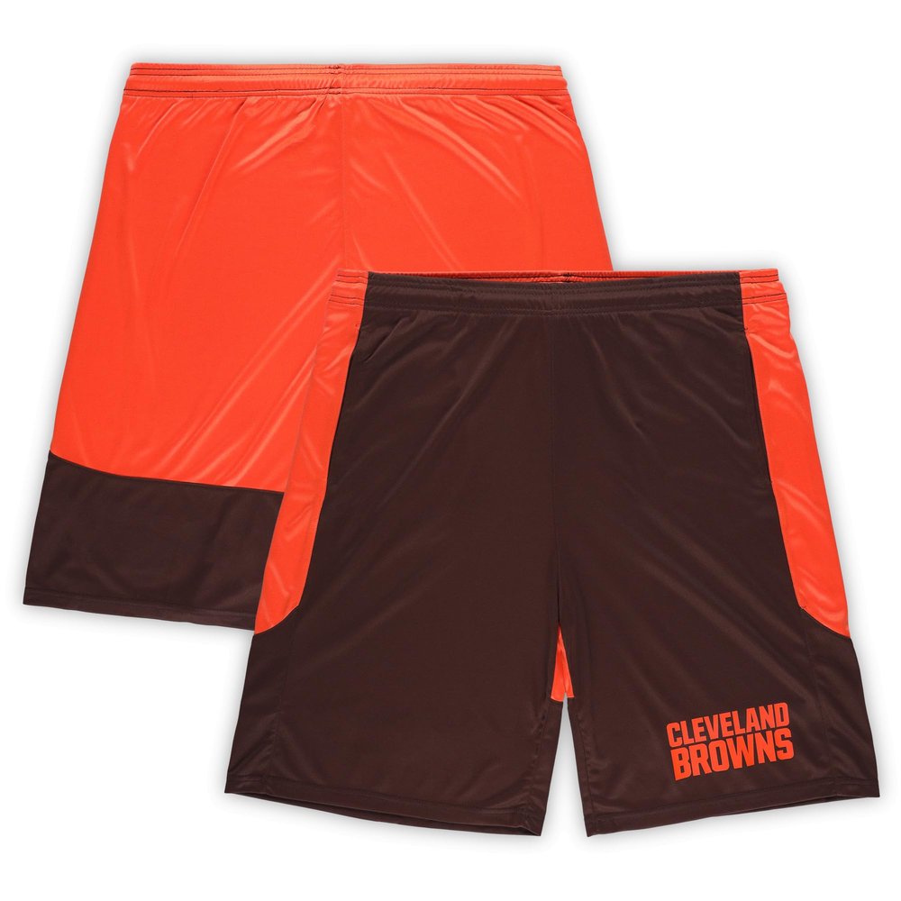 Fanatics Men's Brown/Orange Cleveland Browns Big & Tall Launch Shorts