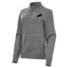Antigua Women's Heather Black Detroit Lions Crush Quarter-Zip Top view 1