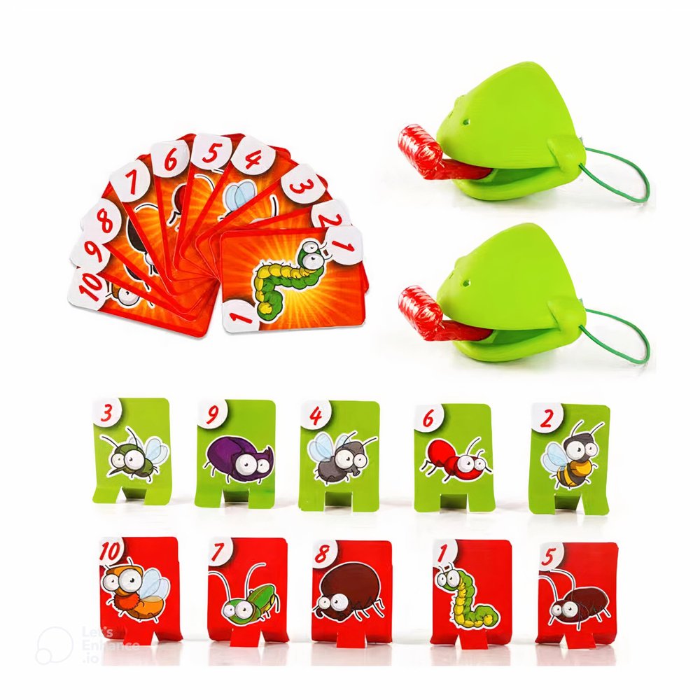 Frog Blow Tongue Mask Game - 2-Pack Masks, Multiplayer Party Game with Blowing Air
