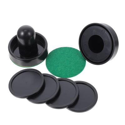 WHAMVOX 2sets Wear-Resistant Hockey Pucks Air Hockey Paddles Plastic Handles Replacement Parts