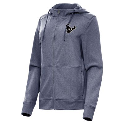 Antigua Women's Heather Navy Houston Texans Seeker Full-Zip Hoodie Jacket