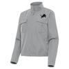 Antigua Women's Gray Detroit Lions Brushed Carbon Even Par Full-Zip Jacket view 1