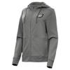 Antigua Women's Heather Black Philadelphia Eagles Seeker Full-Zip Hoodie Jacket view 1