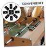 BRIGHTFUFU 12pcs Mini Foosball Table Positioners Easy Install Locators for Table Soccer Games Smooth Plastic Rods Replacement Parts Precise Ball Positioning Accessories view 4