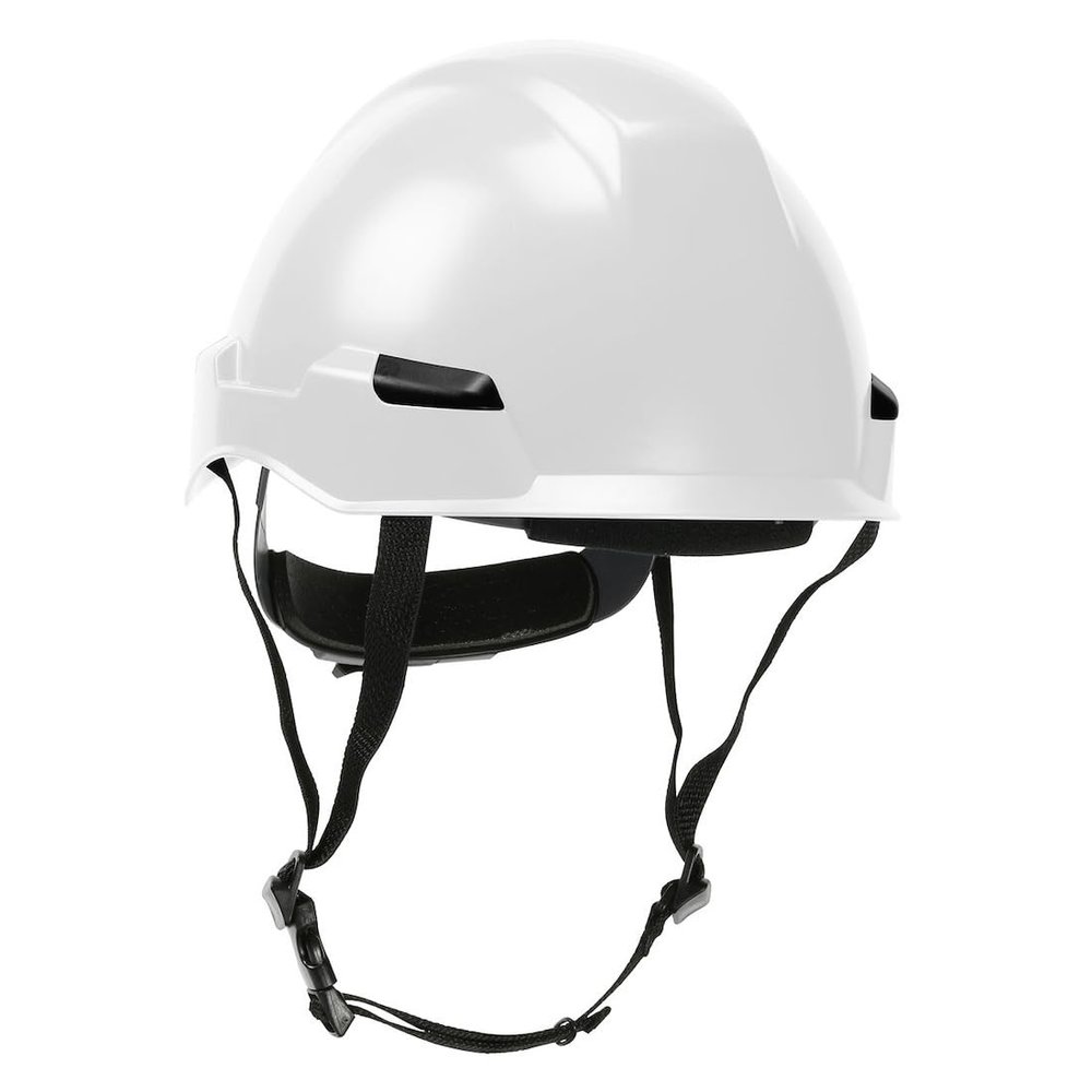 Dynamic Rocky Industrial Climbing Helmet with MIPS Technology, Polycarbonate/ABS Shell, ANSI Type 1, Foam Impact Liner, Nylon Suspension, Wheel Ratchet Adjustment, 4-Point Chin Strap, White