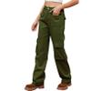 Cargo Pants Womens Heavyweight Hiking Sweatpants Fall Fashion High Waist Straight Leg Casual Streetwear Army Green view 2