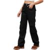 Cargo Pants Womens Heavyweight Hiking Sweatpants Fall Fashion High Waist Straight Leg Casual Streetwear Black view 2