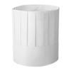 Soro Essentials- 9" Disposable Chef Hats Paper with Vertical Pleats Wide Band Set of 10- Kitchen Cooking Chef Cap Disposable Bakery Hats Chef Cap Cook Hat for Cooking Baking Pizza Party White view 4