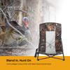 ARROWHEAD OUTDOOR Portable Folding Turkey Hunting Blind Chair with Padded Armrest, No-Sink Feet and Shoulder Strap, Camouflage, Low Profile, Mesh Seat view 2