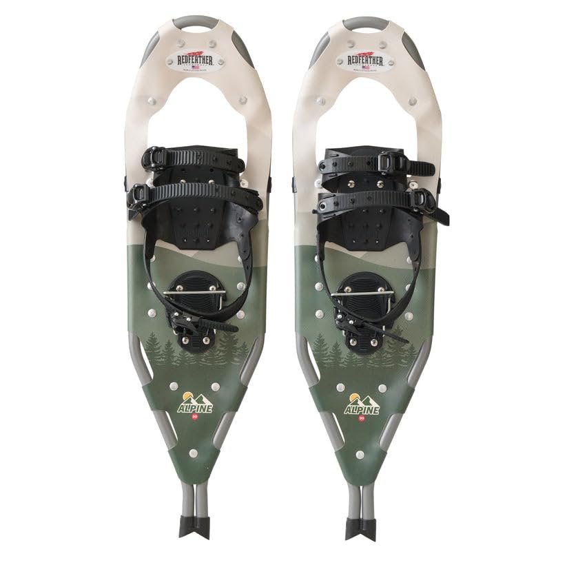 Redfeather OutdoorsAlpine Men's 35" Snowshoes - Lightweight, Durable, Made in The USA - Ideal for Winter Hiking, Snowshoeing, and Outdoor Adventures - Premium Performance Snowshoes