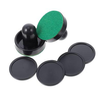 BESPORTBLE 2sets Portable Air Hockey Paddles Wear-Resistant Handles Replacement Pucks for Air Hockey