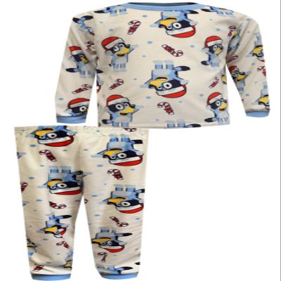 American Marketing Enterprises INC Boys Bluey Celebrate Christmas Unisex Ultrasoft Toddler Pajamas (3T) White