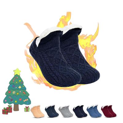 BACIOKIS Truecups Fleece Socks, True Cups Slippers, FleeceSox - Fleece-Lined Non-Slip Thermal Slippers Socks, Cozy for Men & Women (Black,M)