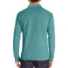 Quarter Button Shirts for Men Long Sleeve Casual Dress T Shirt with Pocket Lightweight Lapel Casual Work Golf Shirts Lake Green view 4