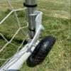 All Terrain Rubber Tire Rotating Flip Over Mounting Wheel Kit for Portable Freestanding Soccer Football Goal Range Box Compatible with Alumagoal view 4