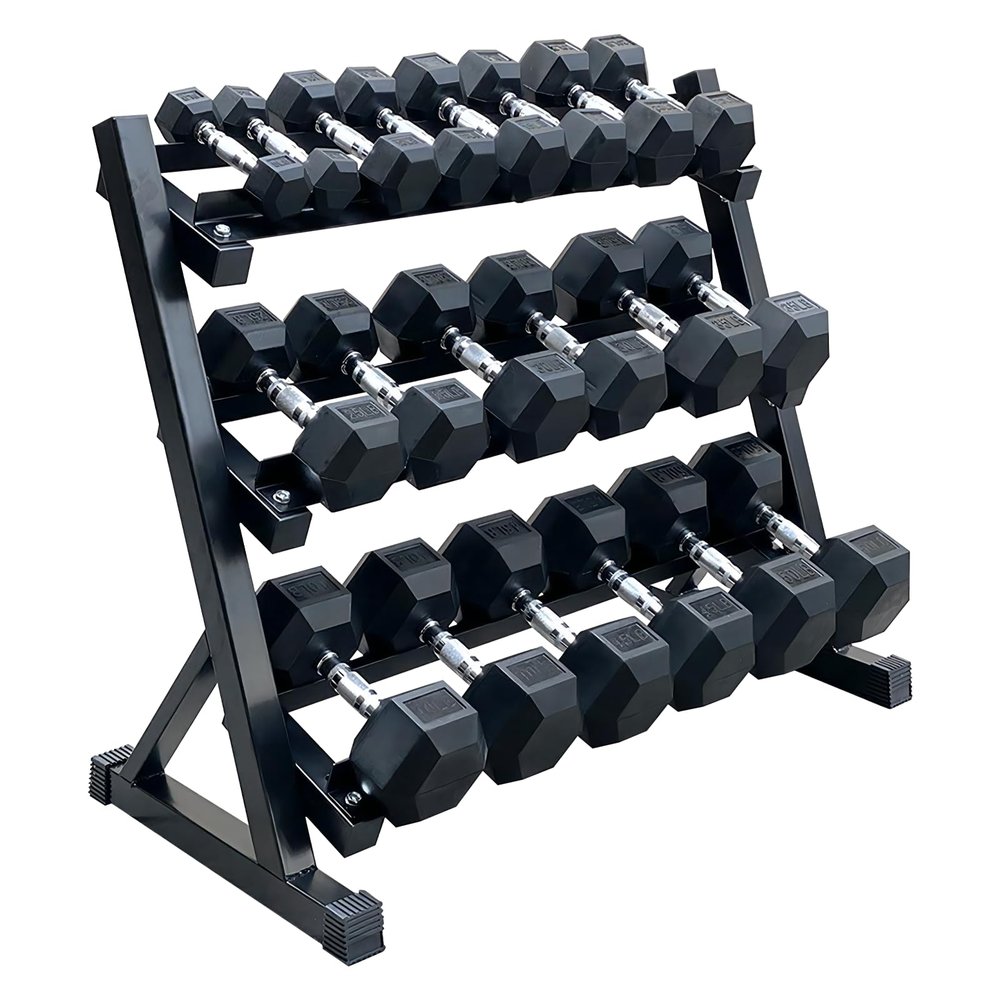 Black 550/450 lbs Hex Weight Dumbbells Sets with Rack Rubber Heavy Dumbbell Free Weights Set for Home Gym Weight Rack with Black Dumbbells Set