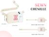 COSHAYSOO Valentines Birthday Initial Gifts for Women Teen Girls 5 6 7 8 9 10 11 12 13 14 Year Old Ivory Fanny Pack for Girls Belt Bag Crossbody Travel Purse Unique Trendy Cute Stuff Chenille Letter K view 2