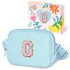 COSHAYSOO Valentines Birthday Initial Gifts for Teen Girls 5 6 7 8 9 10 11 12 13 14 Year Old Blue Fanny Pack Belt Bag Crossbody Travel Purse Unique Letter G view 1