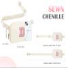 COSHAYSOO Valentines Birthday Initial Gifts for Women Teen Girls 5 6 7 8 9 10 11 12 13 14 Year Old Ivory Fanny Pack for Girls Belt Bag Crossbody Travel Purse Unique Trendy Cute Stuff Chenille Letter D view 2
