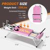 Pro 77" Pilates Reformer Machine with Dual Resistance Springs and Cords, Foldable Pilates Machine Equipment with Jump Board, Upgrade Pilates Equipment for Home Workout,Pink view 2