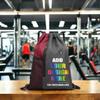 SMALL COLOR Custom Bag With Your Logo Name Photo Personalized Drawstring Backpack For Travelling, Gym And For Everyday Use (Blue) view 3