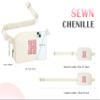 COSHAYSOO Valentines Birthday Initial Gifts for Women Teen Girls 5 6 7 8 9 10 11 12 13 14 Year Old Ivory Fanny Pack for Girls Belt Bag Crossbody Travel Purse Unique Trendy Cute Stuff Chenille Letter H view 2
