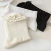 5 Pairs Novelty Funny Ankle Socks Solid Cute Cotton Socks Breathable Fashion Crew Sock Women Ruffles Socks view 2