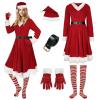 Teyujosem Womens Elf Costume Set Santa Helper Costume 5 PCS for Christmas(2022054,S) view 1