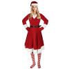 Teyujosem Womens Elf Costume Set Santa Helper Costume 5 PCS for Christmas(2022054,S) view 2