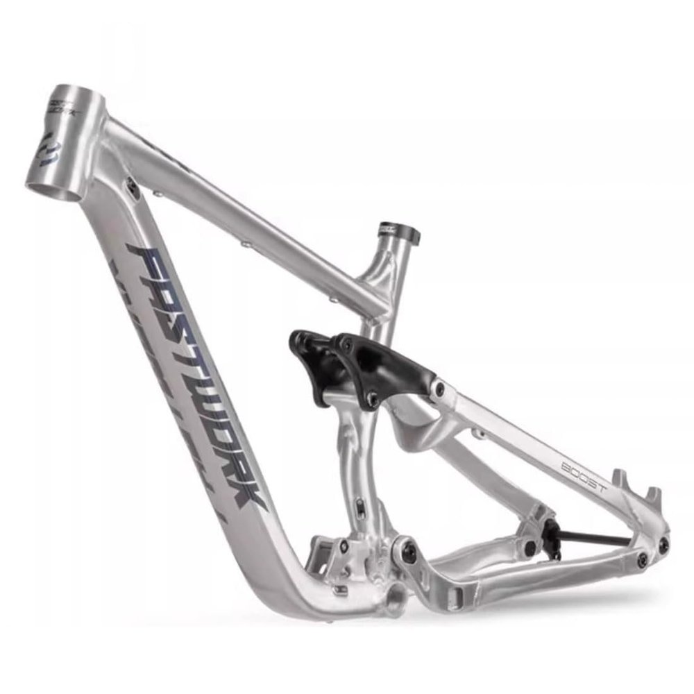 HIMALO Full Suspension Frame 27.5er/29er Enduro Mountain Bike Frame 15.5''/17''/18'' Boost Frame 12x148mm Thru Axle Travel 150mm Disc Brake Frame for Trail/Downhill/AM/DH(Silver,17'')