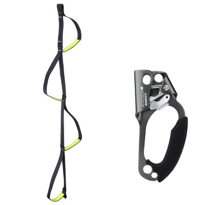 WILDKEN Climbing Aider 4 Step Foot Ascender Loop Climbing Rope Ladder Etrier Aid Tool, Climbing Hand Ascender Outdoor Mountaineering Tree Arborist Climbing Rappelling Equip
