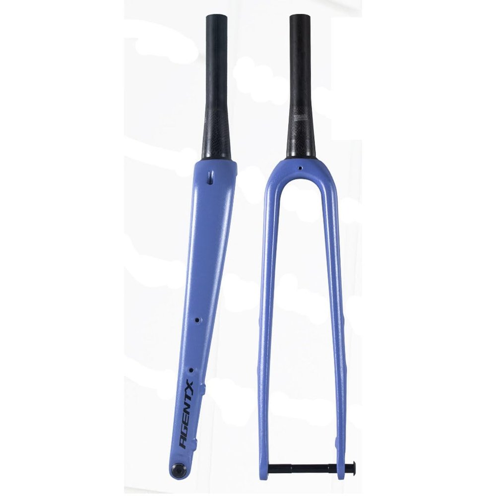BSFHQS Full Carbon Fiber Bikes Front Forks 700C Road Bikes Rigid Forks 1-1/2" Tapered Tube Bike Hard Fork 12 * 100mm Thru Axle Disc Brake Bikes Fork XC
