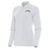 Antigua Women's White Los Angeles Chargers Continual Full-Zip Jacket view 1