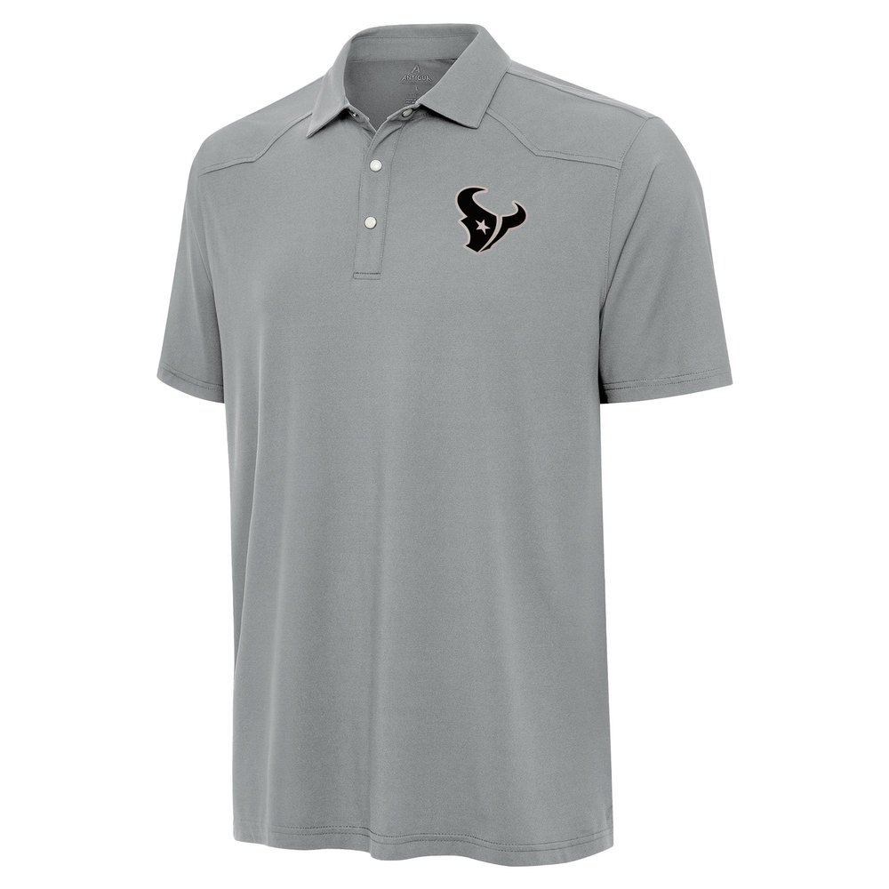 Antigua Men's Gray Houston Texans Western Polo