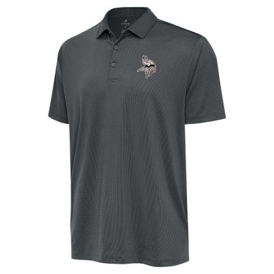 Antigua Men's Pewter Minnesota Vikings-Ellipse Performance Polo