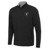 Antigua Men's Black Las Vegas Raiders Content Quarter-Zip Pullover Top view 1