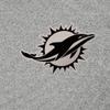 Antigua Men's Heather Gray Miami Dolphins Subtle Quarter-Zip Top view 2