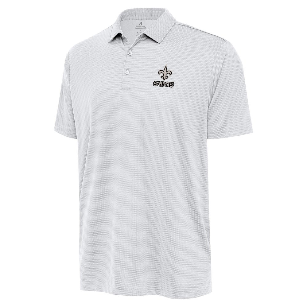 Antigua Men's White New Orleans Saints-Ellipse Performance Polo