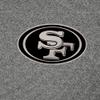 Antigua Men's Heather Black San Francisco 49ers Subtle Quarter-Zip Top view 2