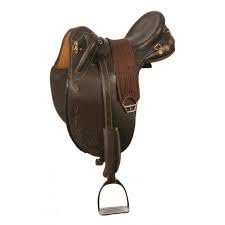 BNB International Australian Stock Horse Saddle English Leather Collection Youth Stockman Bush Rider, Without Horn Hornless Over Girth Under Girth Equestrian Outrider Poly Outback Poley,M33 (13)